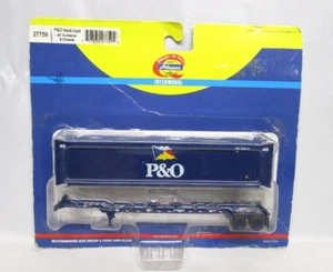 Athearn HO Scale PONZ P&O NedLlyod 45' Container & Truck Trailer Chassis 27759 - Picture 1 of 8