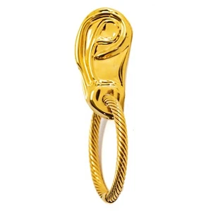 GUCCI ALESSANDRO MICHELE Runway Surreal Gold Hoop Solo Ear Clip On Cuff Earring - Picture 1 of 6