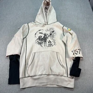 Heightened Sense X Slug Christ Hoodie Mens Medium Beige Pullover Devil - Picture 1 of 13