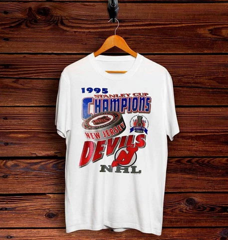 1995 Stanley Cup Champions New Jersey Devils Team Hockey Vintage T-Shirt For Fan Cover