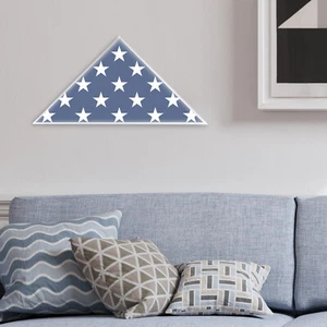 Flag Display Case Clear Acrylic Flag Box Triangle Holder for Table Wall Mounted - Picture 1 of 22