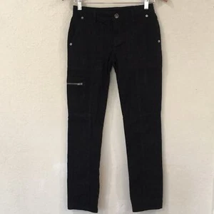 So Girl Sz 14 Black Skinny Fit Stretch Cargo Jeans Adjustable - Picture 1 of 8