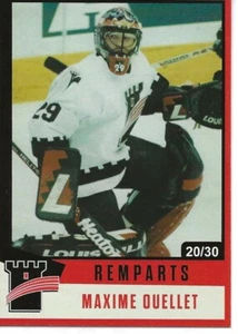 2022 Quebec Remparts 25th Anniversary MAXIME OUELLET #13 Red Parallel 20/30 - Picture 1 of 2