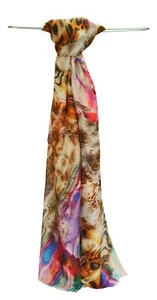 New Colourful Leopard Print Women's/Ladies Spring/Summer Large Scarves/Stoles - Picture 1 of 2
