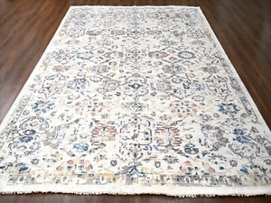 9'9"x14' Ivory, Soft Pile, 100% Wool, Natural Dyes, Hand Knotted, Supple Collect - Picture 1 of 10