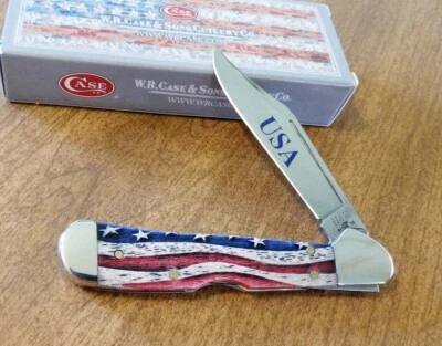 CASE XX New 64141 Star Spangled Smooth Bone Handle Mini Copperlock Knife/Knives - Image 1 of 2