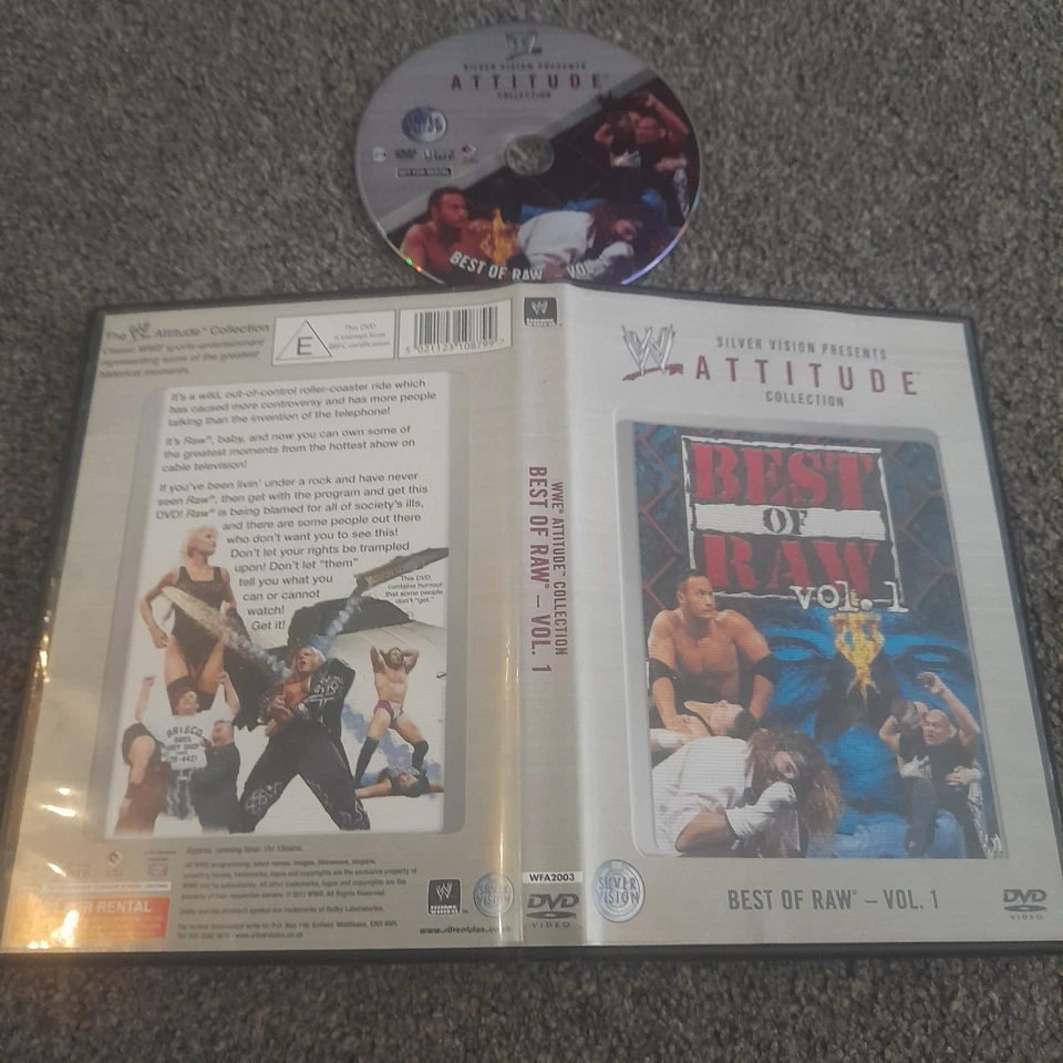 WWE Attitude Collection DVD Best Of Raw Vol. 1 The Rock Undertaker Mick Foley ++ - Image 1 of 1
