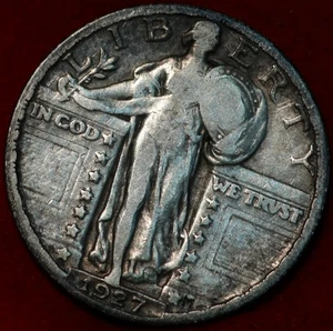 1927 Philadelphia Mint Silver Standing Liberty Quarter - Picture 1 of 2