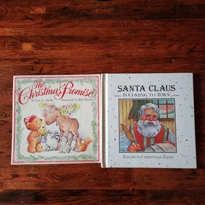 Vintage Christmas Book Lot Santa Claus Tales Holiday Reading - Bild 1 von 3