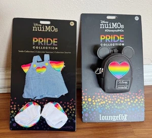 Disney nuiMOs Outfit Pride Collection Regenbogen Shirt Overall Mini Rucksack Set 2 - Bild 1 von 9