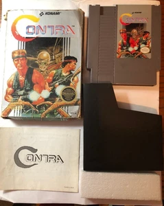 Contra (Nintendo NES), CIB, Complete w/ Box, Manual, Circle Round SOQ, Authentic - Picture 1 of 11