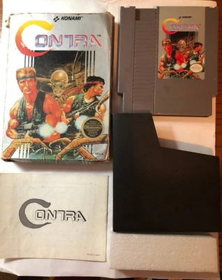 Contra (Nintendo NES), CIB, Complete w/ Box, Manual, Circle Round SOQ, Authentic - Image 1 of 4
