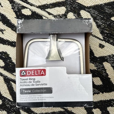 Anillo Toalla Delta Brillo Acabado Inoxidable Colección Tesla, Montado en Pared, Nuevo Foto 1 de 4