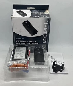 Nuovo Hampton Bay Ventilatore Universale 3 Funzioni Telecomando e Trasmettitore, Nero - Foto 1 di 5