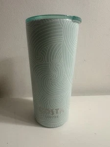 Tazza da viaggio Costa Coffee 570 ml 20 oz 'Mint Swirl' tazza riutilizzabile con coperchio - usata - Foto 1 di 9