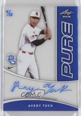 2015 Leaf Perfect Game National Showcase Pure Blue /13 Avery Tuck #PPG-AT1 Auto - Image 1 of 2