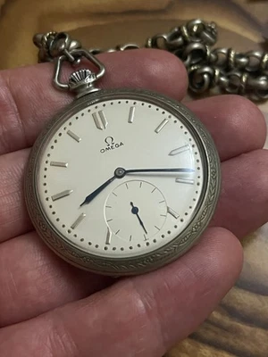 Reloj Bolsillo Omega Vintage Art Deco 1930’ Mecánico Cara Abierta Foto 1 de 4