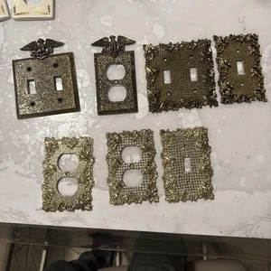 Vintage 1968 American Tack Hardware Doppel Lichtschalter Platte Abdeckung Lot 7 - Bild 1 von 12