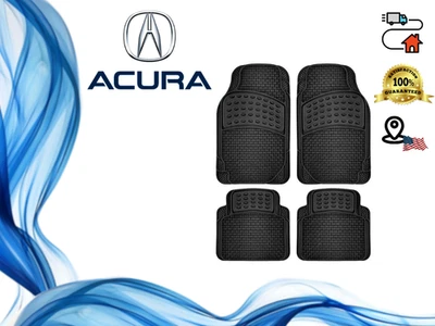 Alfombrillas para todos los coches Acura 4 piezas alfombra para todo tipo de clima negras Foto 1 de 4