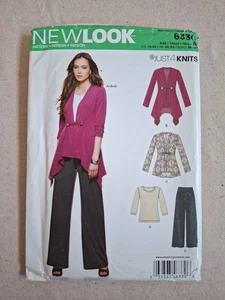 NEWLOOK 6330 STRETCH KNITS CARDIGAN TOP JACKET PANTS Sizes 10 12 14 16 18 20 22 - Picture 1 of 3