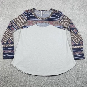 Watermelon Trendy Stylish Multicolor Blouse Long Sleeve Women's Top Size Medium - Picture 1 of 7