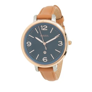 Fossil Damenuhr Monroe Quarz Datum Lederarmband - Bild 1 von 2