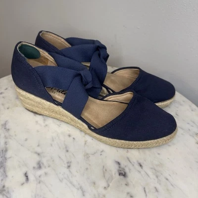 Sandalias Lifestride Azul Marino Talla 7 Velocidad 2.0 Cascada Alpargata Cuña -U Foto 1 de 4