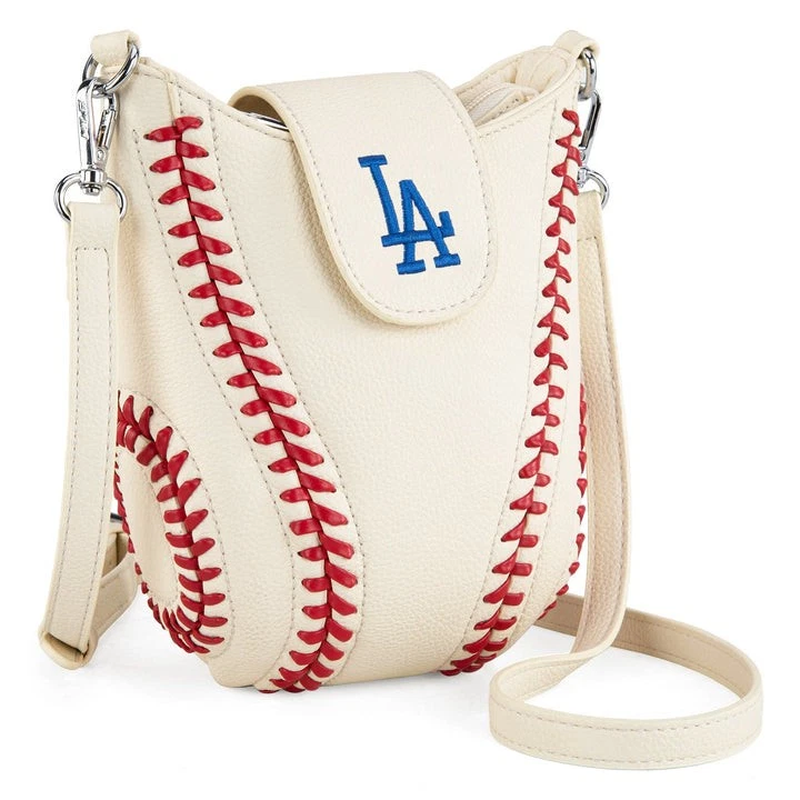 Bandolera con puntada de béisbol del equipo de los Dodgers de Los Ángeles MLB Foto 1 de 4