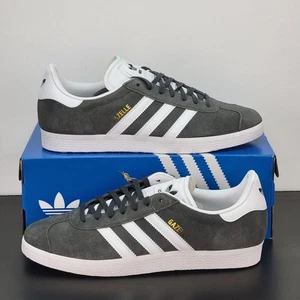 Adidas Gazelle Para Hombre Talla 10.5 Zapatos Gris Blanco Atlético Informal Tenis - Imagen 1 de 8