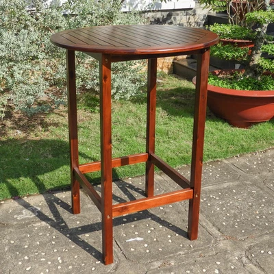 Highland 33-Inch Bar-Height Bistro Table Brown Modern & Contemporary - Image 1 of 2