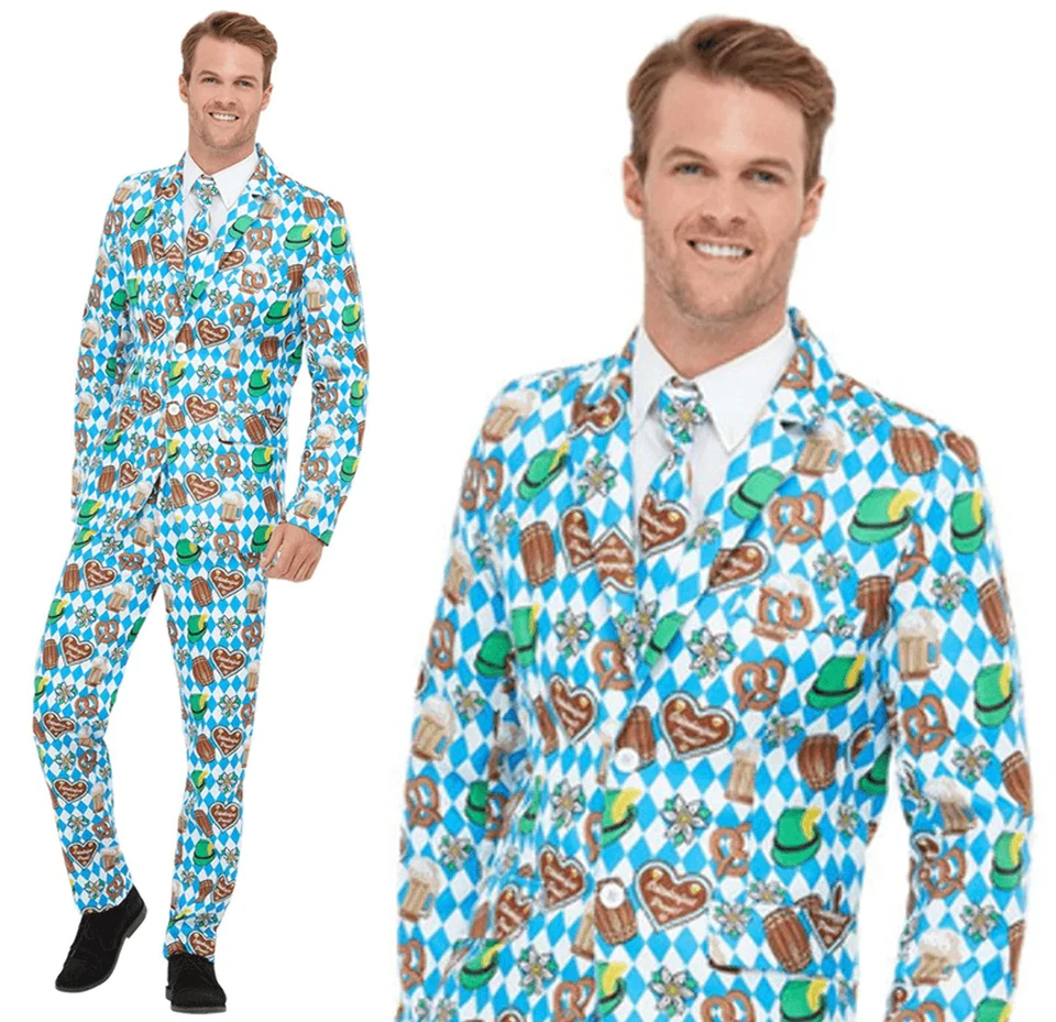 男式德国啤酒节花式礼服脱颖而出套装啤酒节啤酒套装 — 第 1/1 张图片