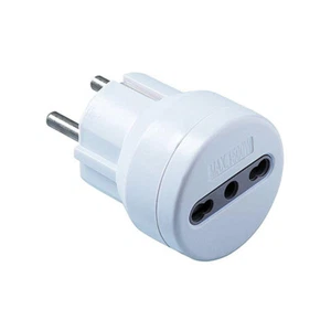 Adaptador Enchufe Schuko - Toma 16A Doble Paso P17/11 Blanco - Picture 1 of 1