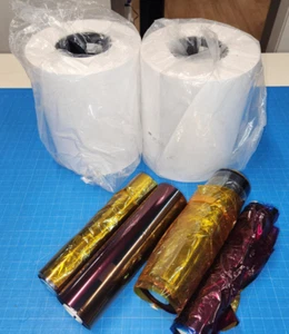 Shinko CHC-S1245 8x12" Print Kit 2 rolls paper 1 new ribbon 1 almost full - Photo 1/2