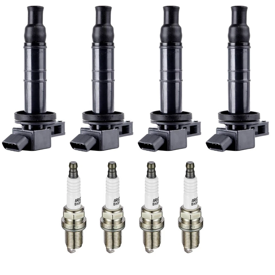 4PCS Ignition Coil + 4PCS Spark Plug Kit for 2001-2008 Toyota Highlander RAV4 L4 - Image 1 of 4