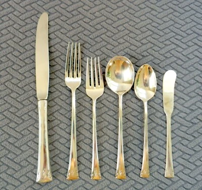 6 cubiertos de plata internacional Place Setting Serenity (Sterling 1940) 249 g Foto 1 de 4