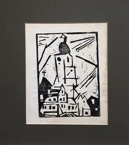 Lyonel Feininger Original Holzschnitt Probedruck Unikat Sammler Buttelstedt - Bild 1 von 5