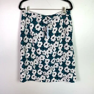 Neu mit Etikett Who What Wear Target Blumenmustergrün cremefarben plissiert Bleistiftrock Größe 12 - Bild 1 von 7