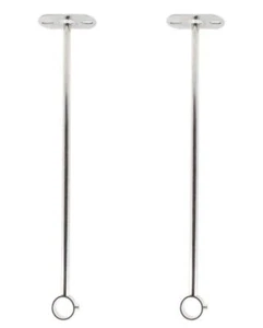 2er-Pack Deckenhalterung, Edelstahl Kleiderschrank Rohrstange Halter 1 Zoll x 20 Zoll - Bild 1 von 7