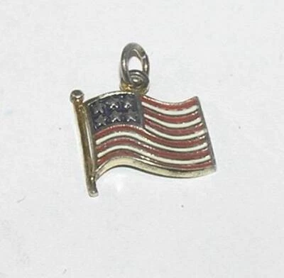 Flag Charm or Pendant 925 Sterling Silver - Image 1 of 3