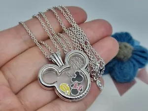 Collar Medallón Flotante Cabeza de Mickey Pandora Disney Genuino 75cm 💕 - Imagen 1 de 15