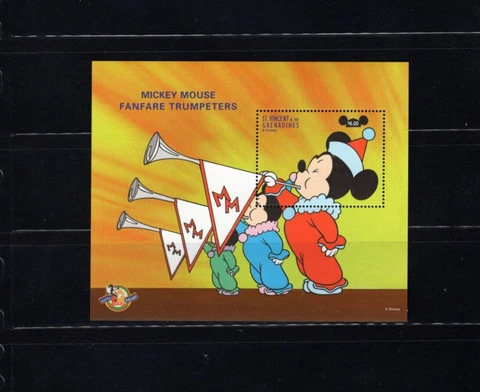 St Vincent Disney 2574 FanFare Trumpeters VF MNH S/S A2 Cover
