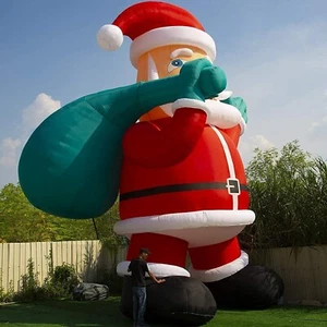 Papá Noel inflable gigante premium de 33 pies con soplador y patio al aire libre - Imagen 1 de 6