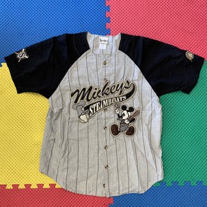 mens mickey mouse baseball jersey
