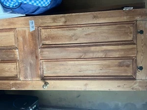 5 reclaimed pine antique Internal doors with antique brass hardware. Collection - Picture 1 of 6