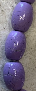 Glass Beads Purple Oval 12x8mm 1 Strand 38 Beads Ships from USA. - Picture 1 of 12