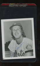 1974 New York Mets Team Issued 4x5" Stamped Photo  Bruce Boisclair