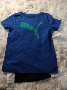  Boys Puma Summer Tops Short Sleeves  Size 5 New 2 Pack - Picture 1 of 2