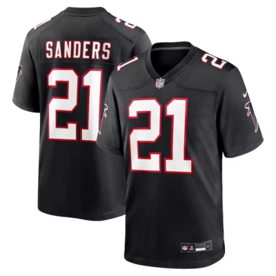 NWT Men's #21 Black Deion Sanders Alternate Retired Player Stitched Jersey