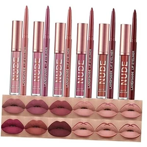 12Pcs Matte Liquid Lipstick + Lip Liner Pens Set, 12 Fl Oz (Pack of 1) Set A - Picture 1 of 7