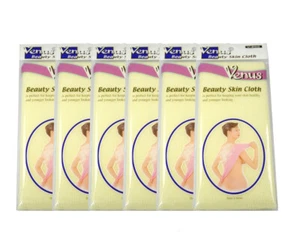 "Amarillo"" Venus Nylon Corea Belleza Piel Baño Lavado Paño Toalla Paquete de 6" - Imagen 1 de 2